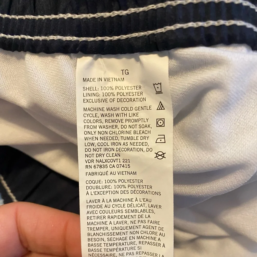 NWT Nautica Swim Trunks Sz XL Blue/White